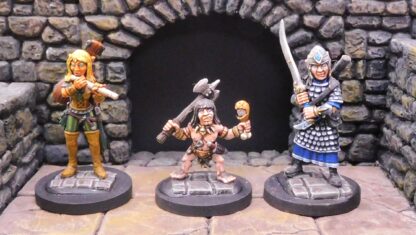 Adventurer Pack One-Halfling Barbarian-Elven Fighter-Female Elven Bard by Kev Adams